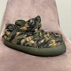 The North Face Thermoball Traction Booties Mens 13 Camouflage Slippers Puffer